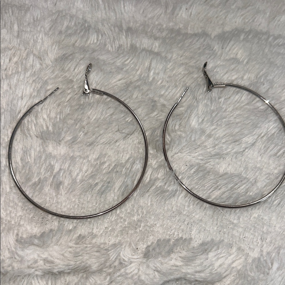 Elegant Silver Hoop Earrings
